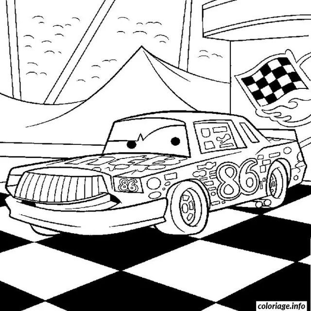 Coloriage Cars chick - Cars à imprimer