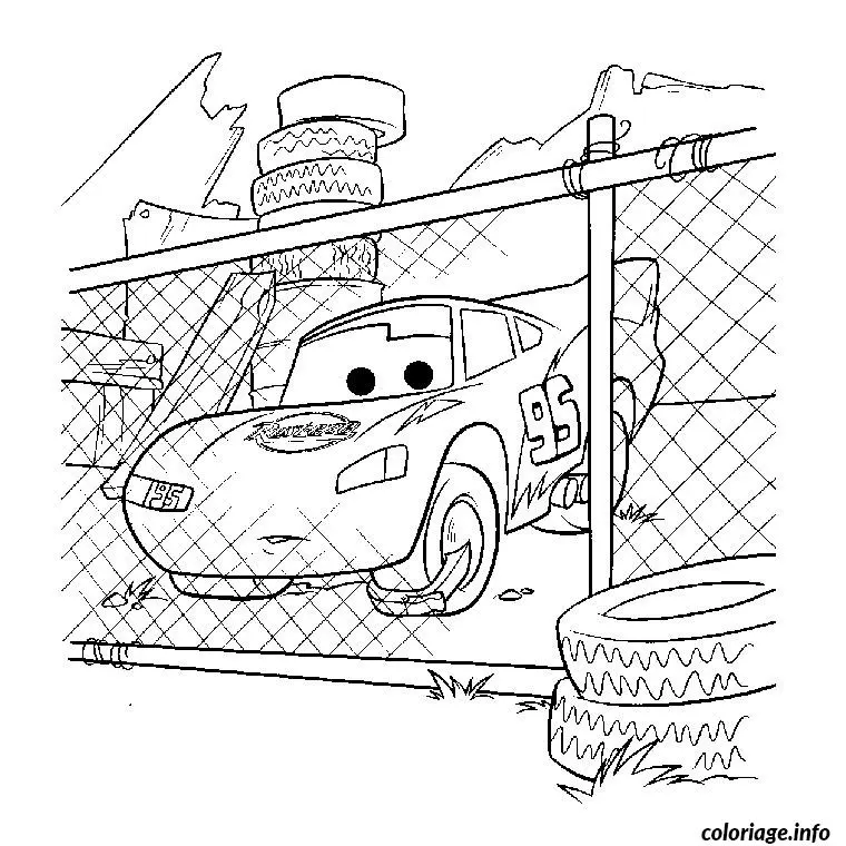 Kleurplaat Cars kleurplaten – Lightning McQueen om te printen