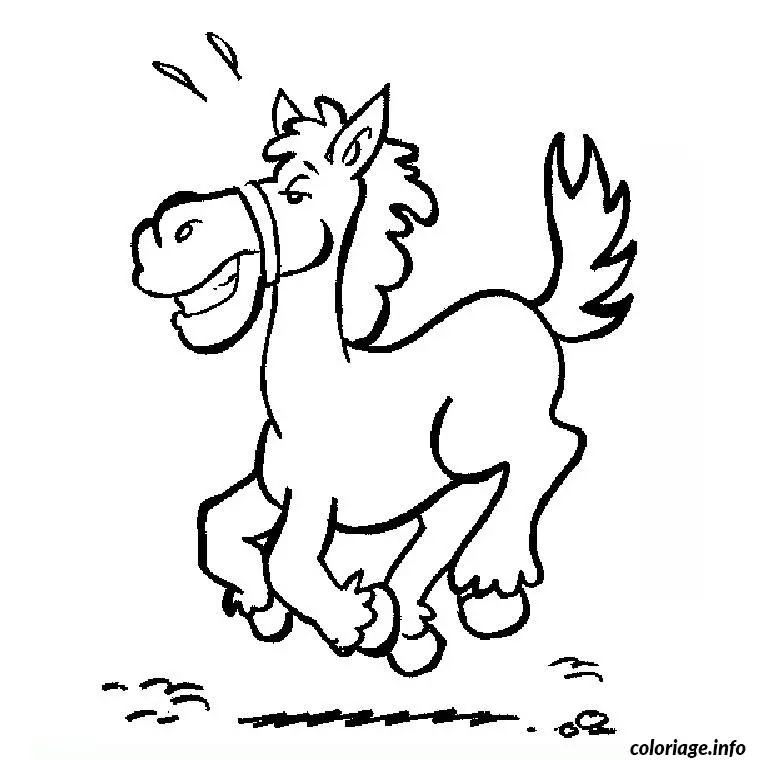 Coloriage Cheval galop - Cheval à imprimer
