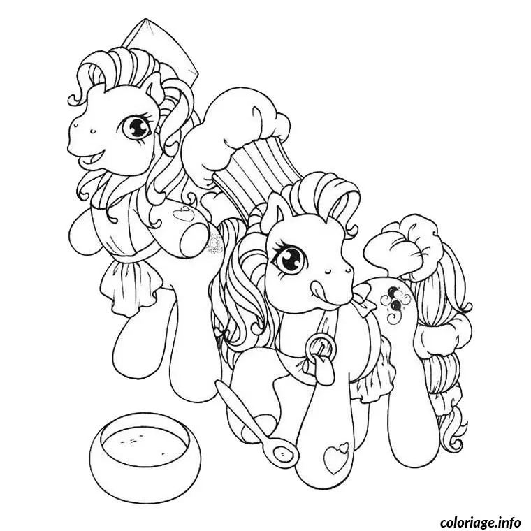 Coloriage Poney chevaux - Poney à imprimer