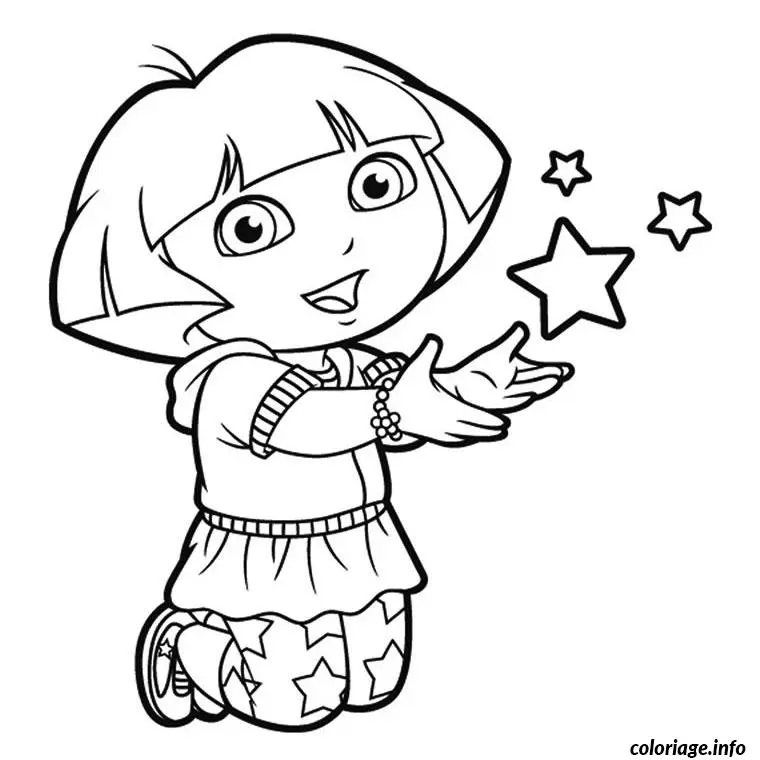 Coloriage De dora - Dora à imprimer