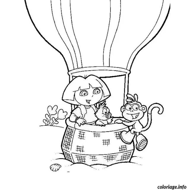 Coloriage Sur ordinateur dora - Dora à imprimer