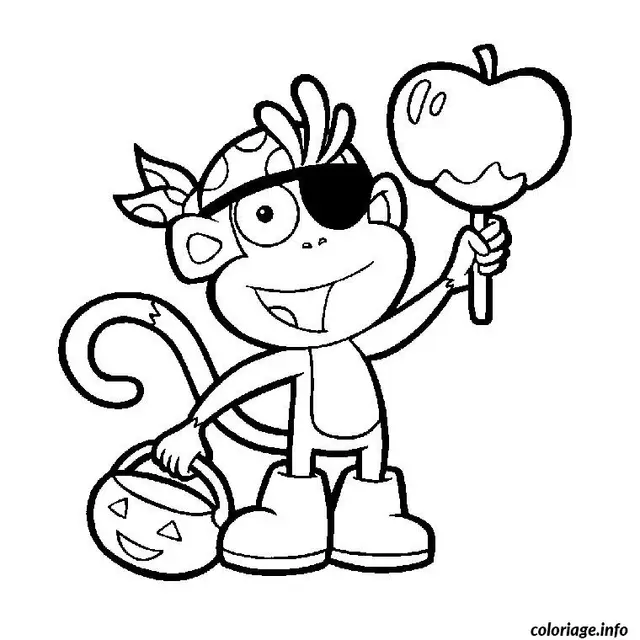 Coloriage Dora babouche - Dora à imprimer