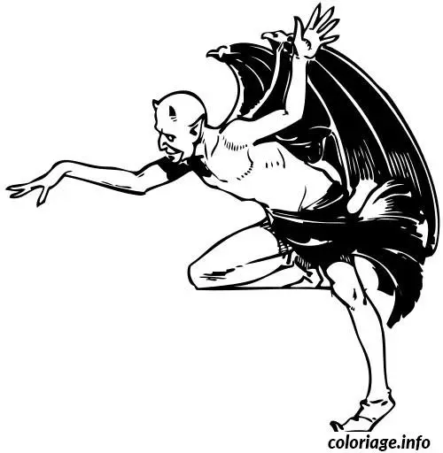 Coloriage Halloween diable - Halloween à imprimer