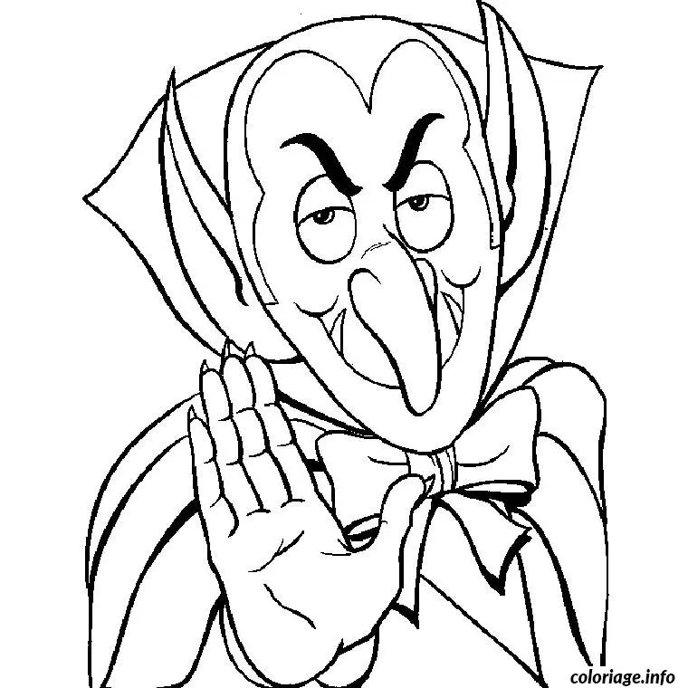 Coloriage Halloween vampire - Halloween à imprimer