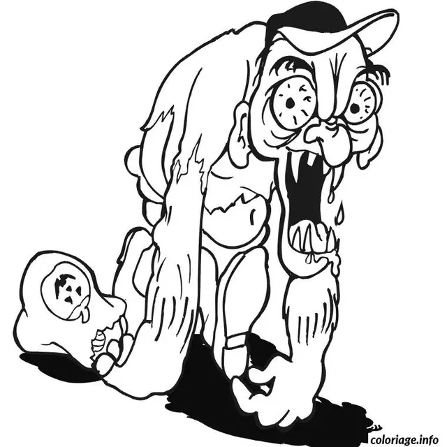 Coloriage Halloween horreur - Halloween à imprimer