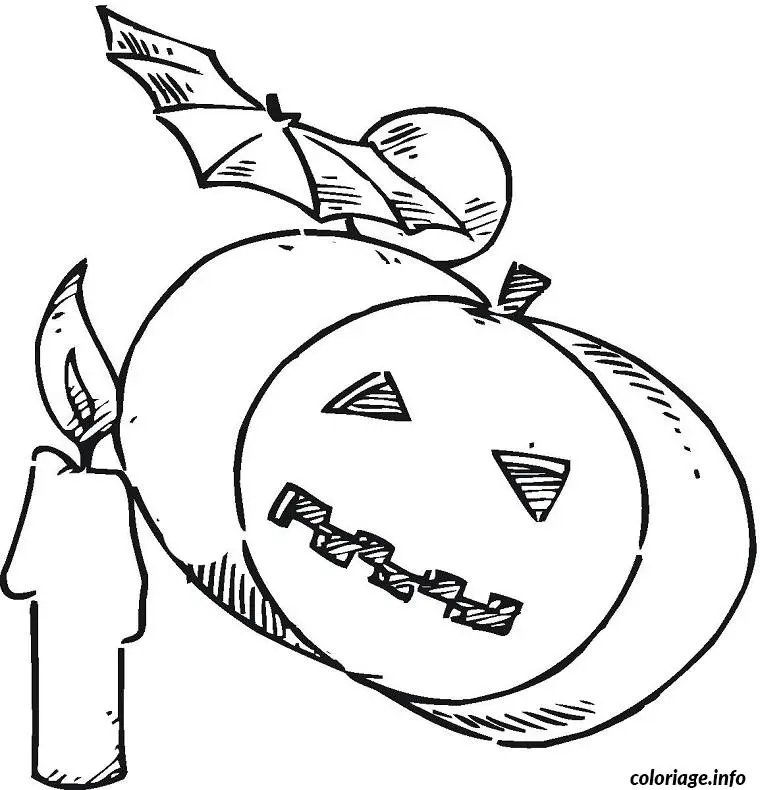 Coloriage Halloween citrouille - Halloween citrouille à imprimer