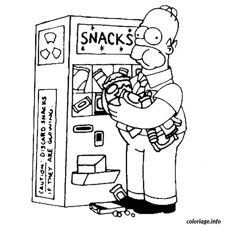 The Simpsons Halloween coloring page to print