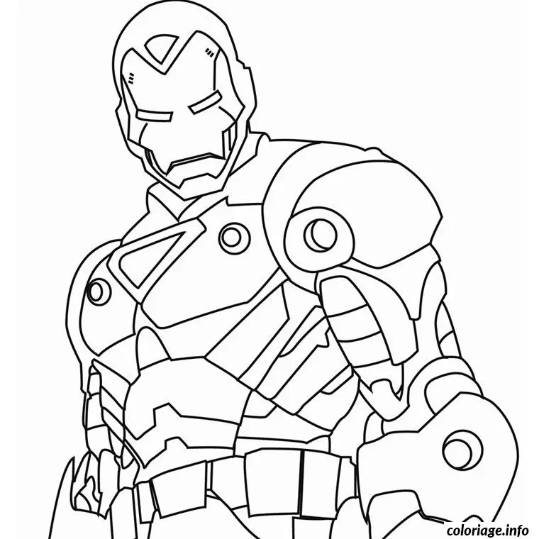 Coloriage Iron man 1 - Iron man à imprimer