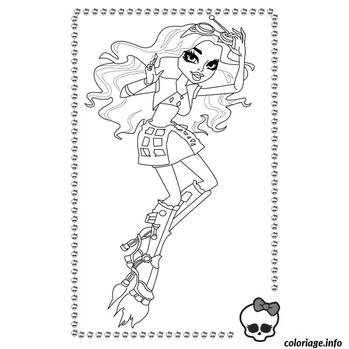 Coloriage Monster high robecca steam - Monster high à imprimer