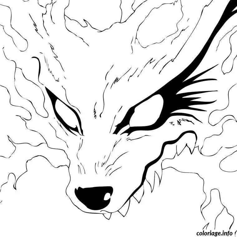 Coloriage Naruto démon renard - Naruto à imprimer