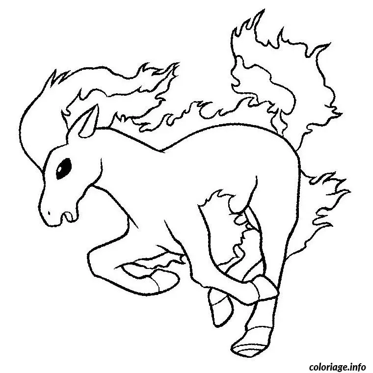 Coloriage Pokemon ponyta - Pokémon à imprimer
