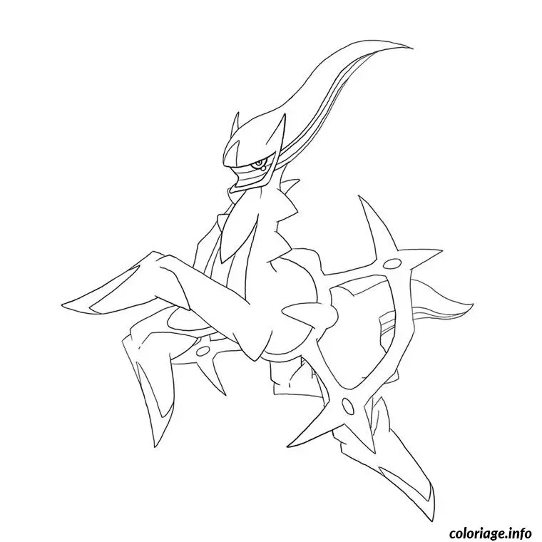 Coloriage Pokemon légendaire arceus - Pokémon légendaire à imprimer