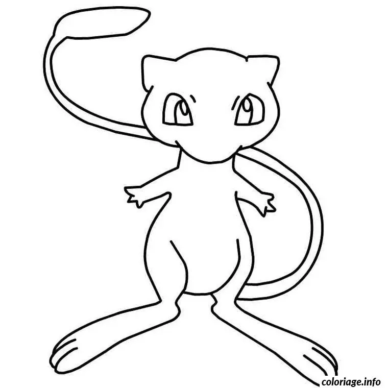 Coloriage Pokemon mew - Pokémon à imprimer