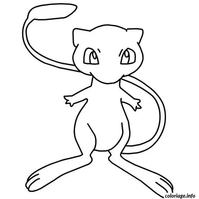 Coloriage Pokemon mew - Pokémon à imprimer