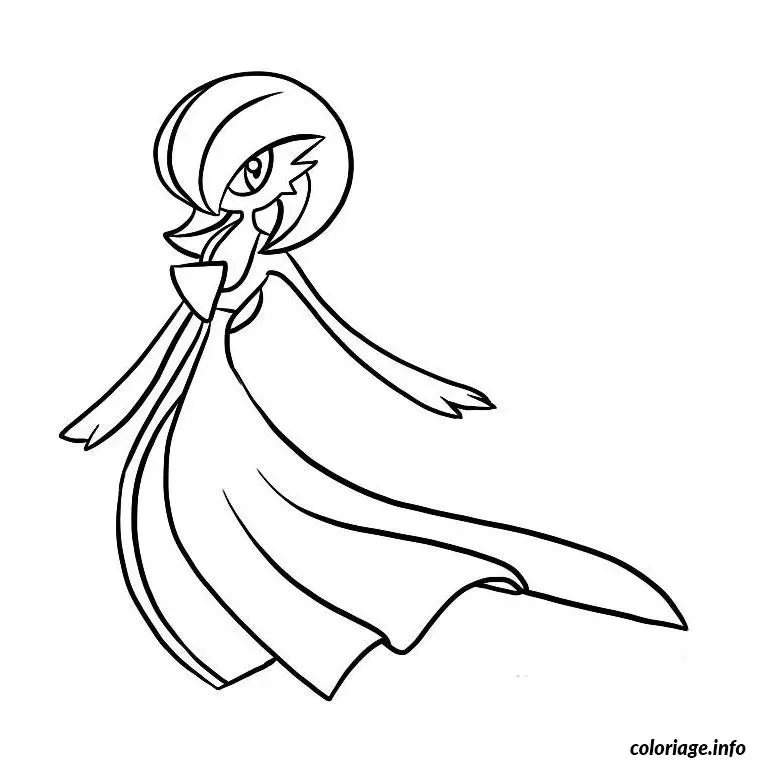 Coloriage Pokemon gardevoir - Pokémon à imprimer