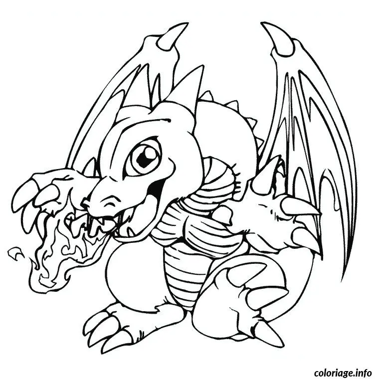 Coloriage Pokemon dracaufeu - Dracaufeu à imprimer