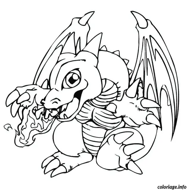 Coloriage Pokemon dracaufeu - Dracaufeu à imprimer