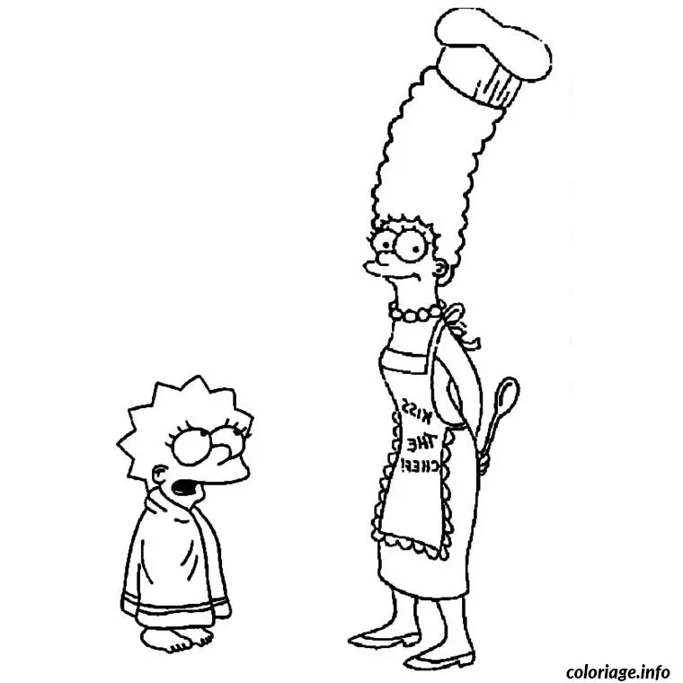 Coloriage Marge simpson - Simpson à imprimer