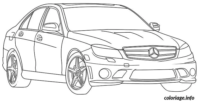 Coloriage Voiture de luxe - Voiture à imprimer