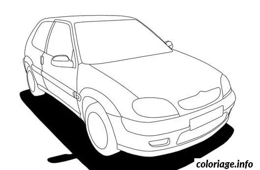 Coloriage Image voiture citroen - Voiture à imprimer
