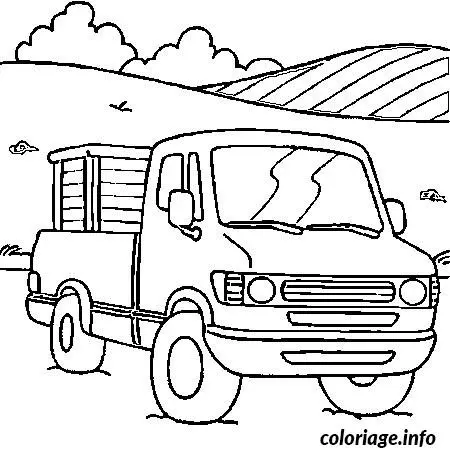 Coloriage Voiture camion - Voiture à imprimer