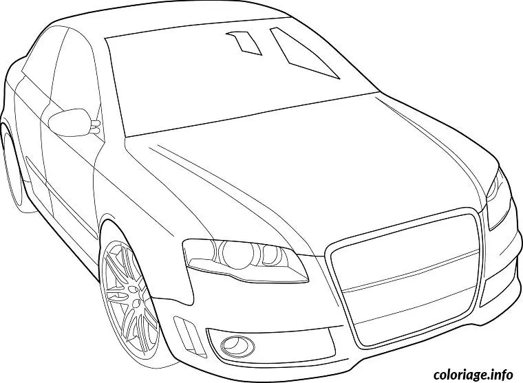 Coloriage Voiture audi - Voiture à imprimer