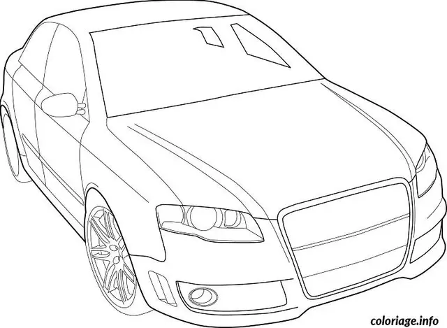 Coloriage Voiture audi - Voiture à imprimer