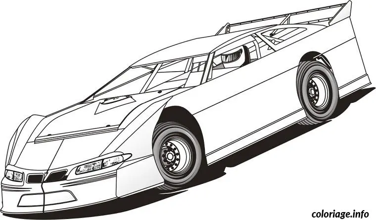 Coloriage Voiture de course - Voiture de course à imprimer