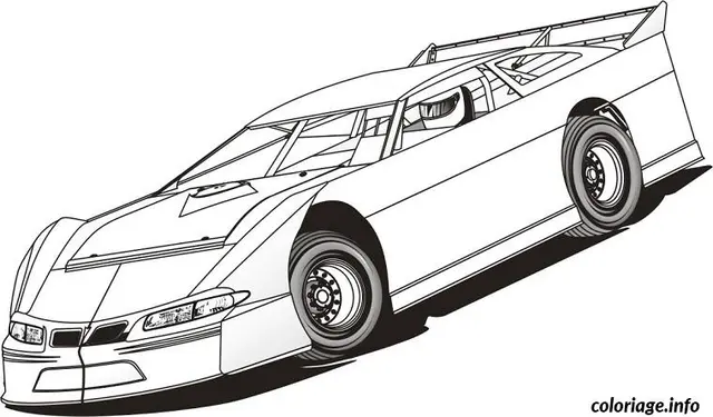 Coloriage Voiture de course - Voiture de course à imprimer