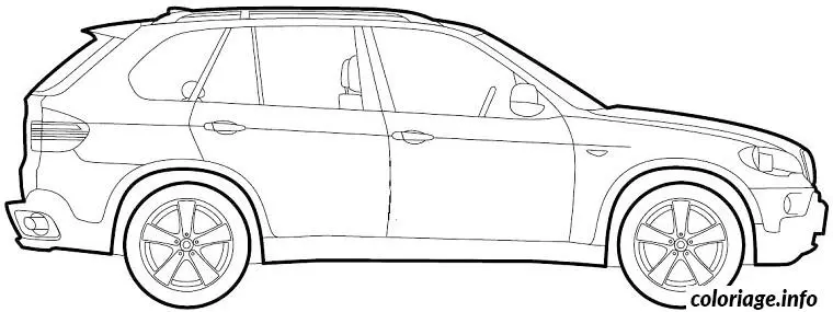 Coloriage BMW sportive de luxe haute performance - Voiture à imprimer