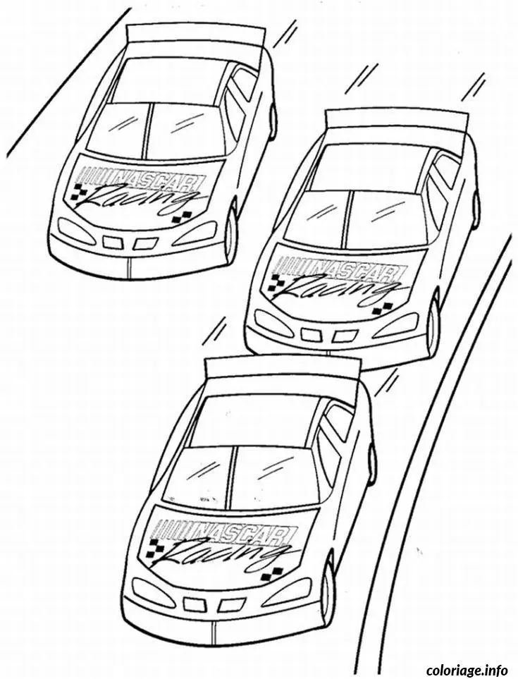 Coloriage Voiture nascar - Voiture à imprimer