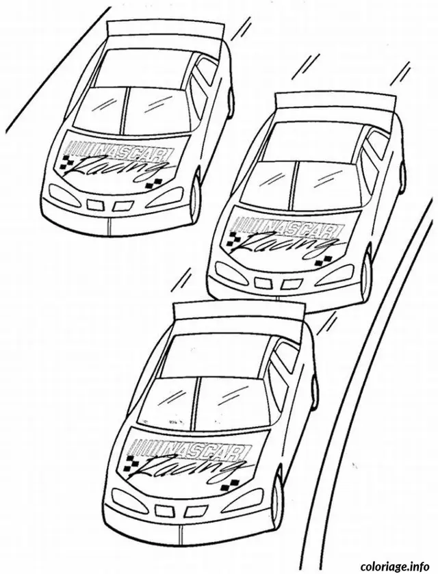 Coloriage Voiture nascar - Voiture à imprimer