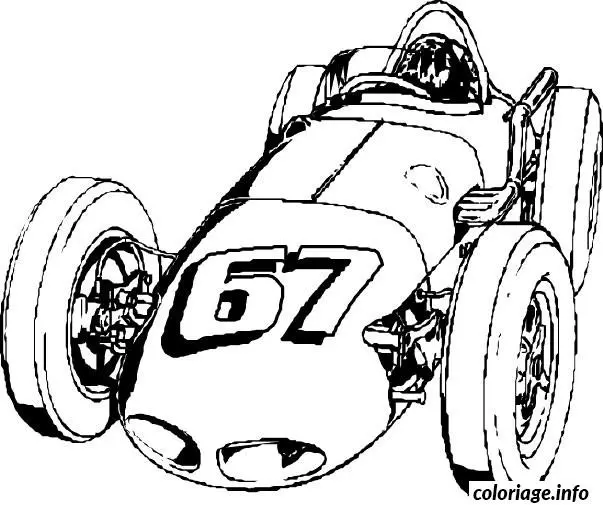 Coloriage Dessin voiture de course - Voiture de course à imprimer