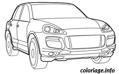 Coloriage Voiture porsche - Voiture à imprimer