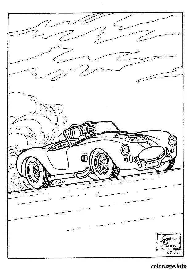 Coloriage Dessin voiture de rallye - Voiture à imprimer