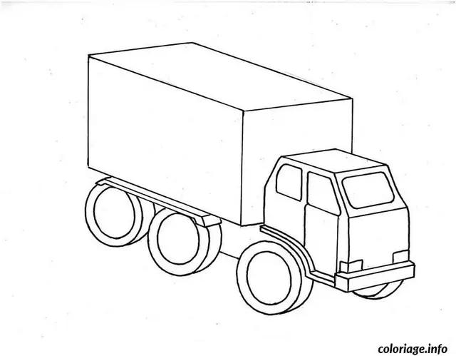 Coloriage Voitures camions - Voiture à imprimer