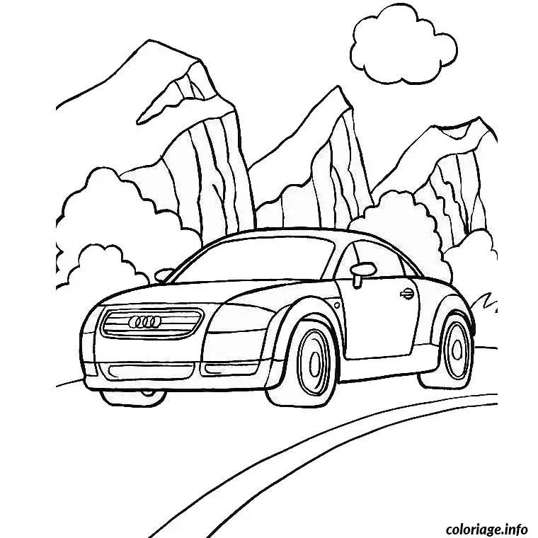 Coloriage Audi - Voiture à imprimer