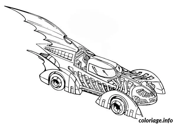 Coloriage Dessin voiture batman - Voiture à imprimer