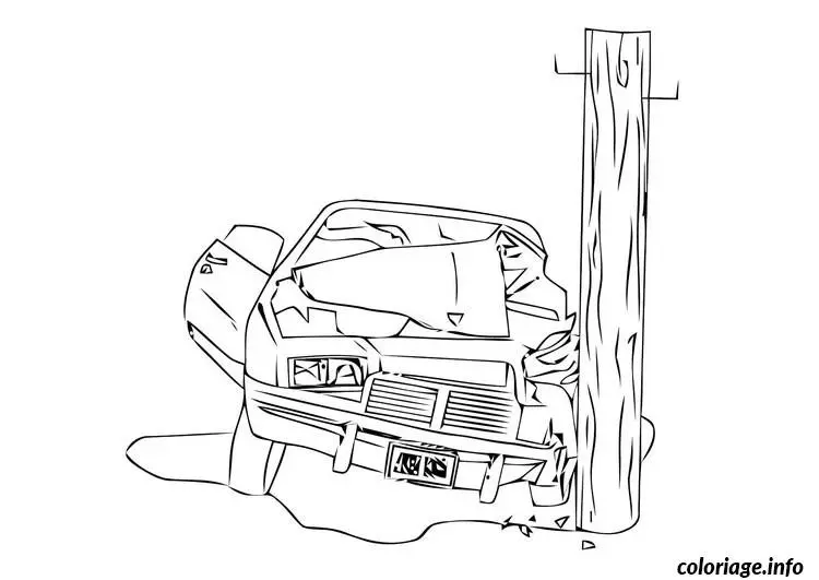 Coloriage Dessin voiture en panne - Voiture à imprimer