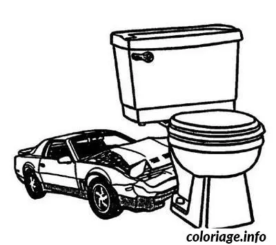 Coloriage Image voiture cassee - Voiture à imprimer
