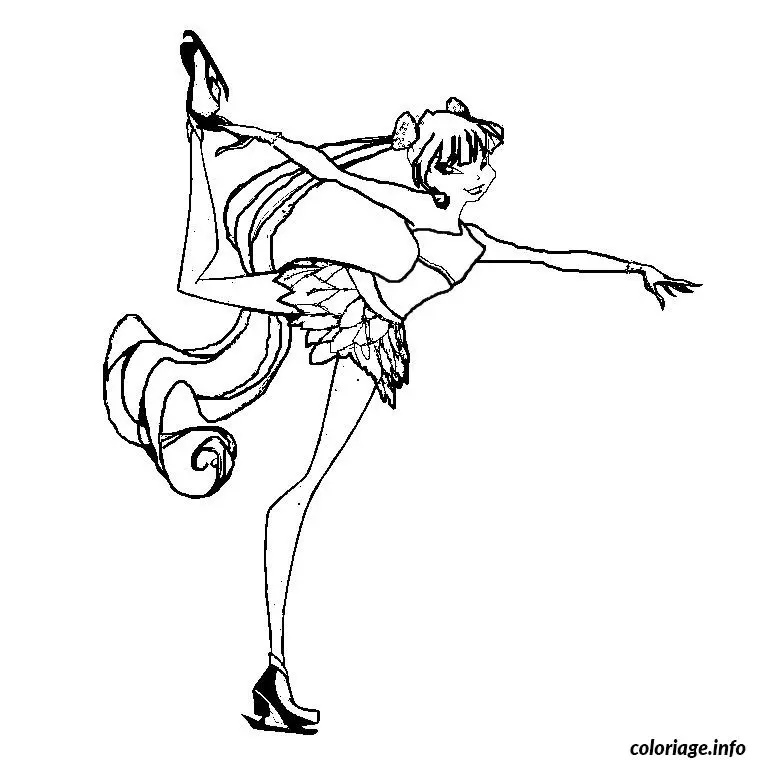 Coloriage Winx Club Enchantix - Pouvoirs Féeriques - Winx à imprimer