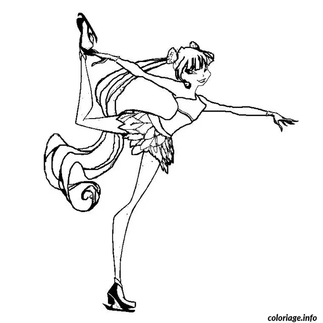 Coloriage Winx Club Enchantix - Pouvoirs Féeriques - Winx à imprimer