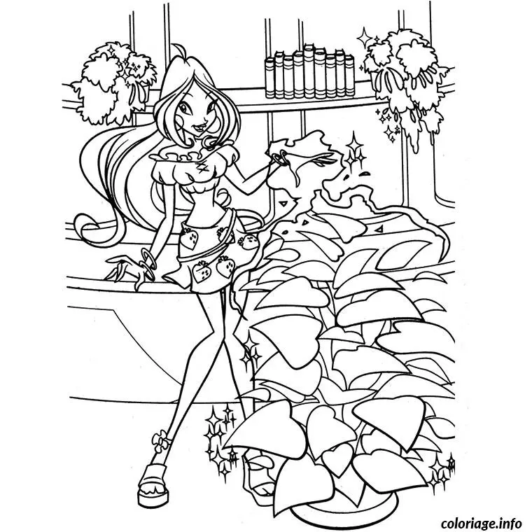 Coloriage Tv winx - Winx à imprimer