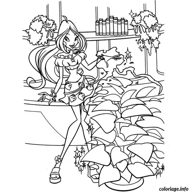 Coloriage Tv winx - Winx à imprimer