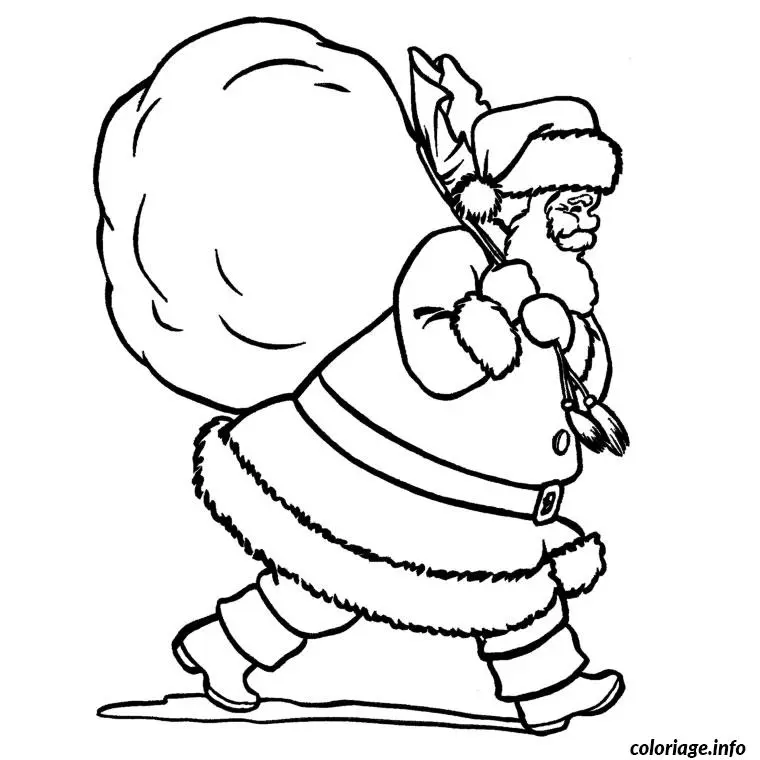 Simple Santa Claus for Little Ones coloring page to print