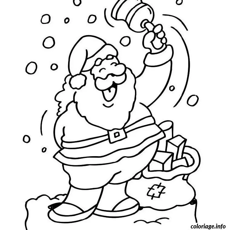 Coloriage Père Noël colorier - Père Noël à imprimer