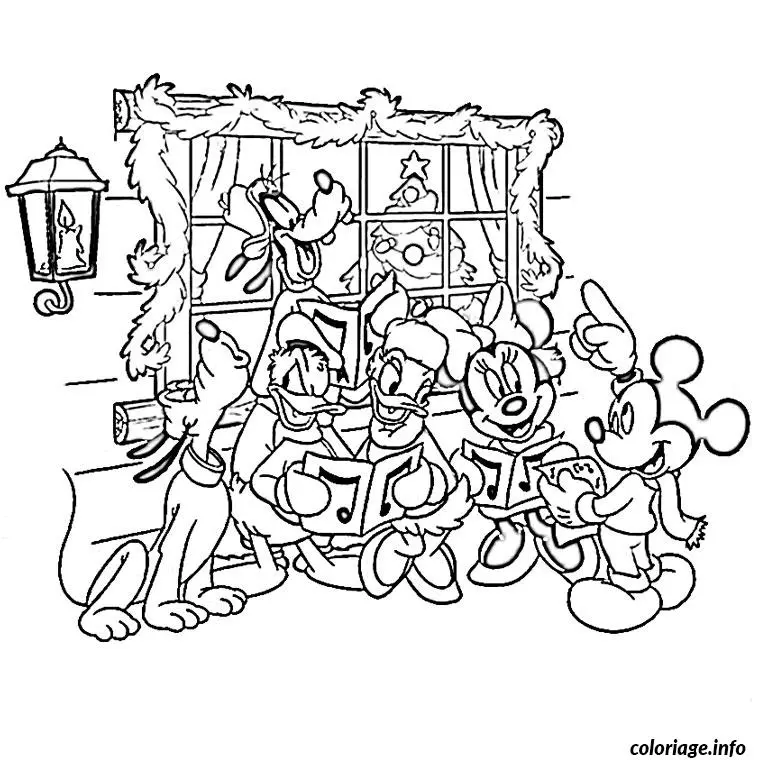 Coloriage De Noël de disney - Noël à imprimer