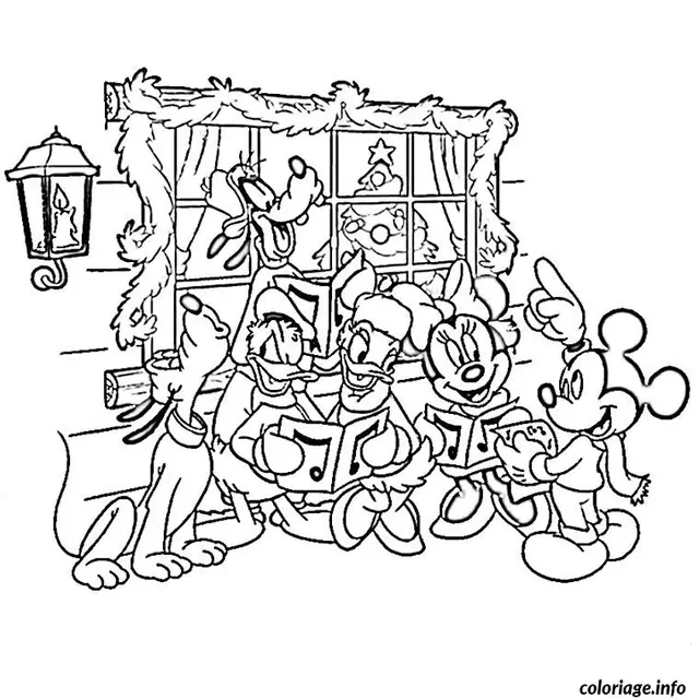 Coloriage De Noël de disney - Noël à imprimer