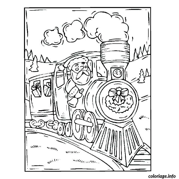 Ausmalbild Weihnachtszug Ausmalbilder zum Ausdrucken